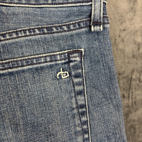 Rag & Bone Blue Slim Jeans with Distressed Look - Picture 4 of 11
